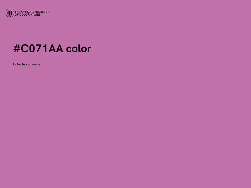 #C071AA color image