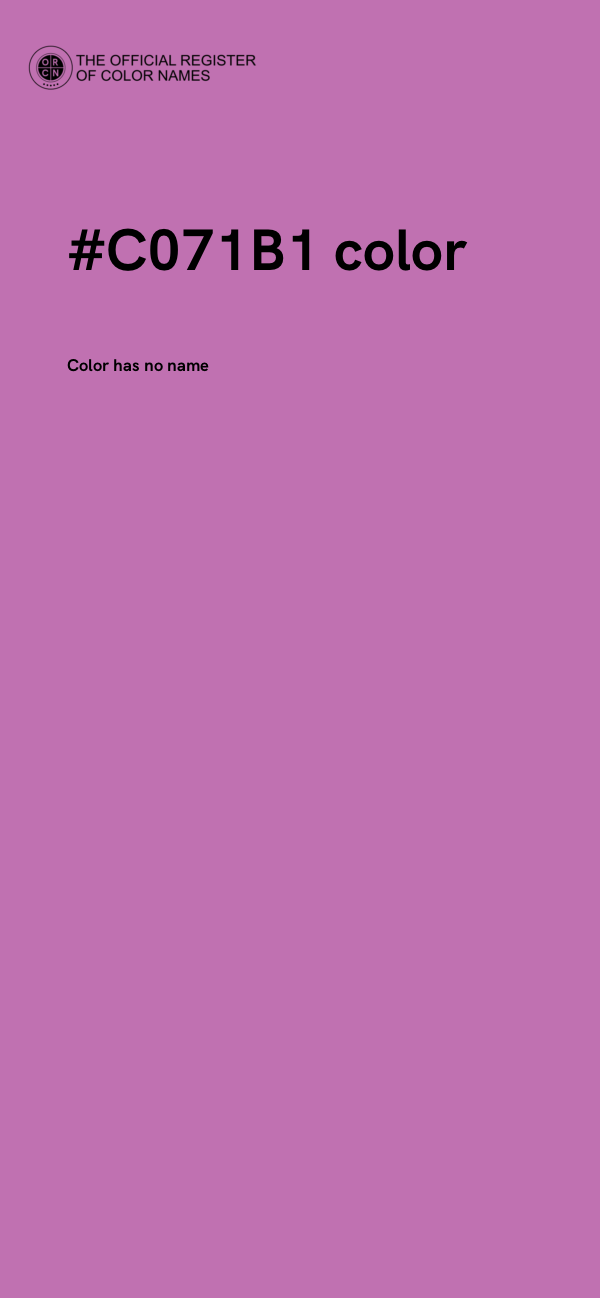#C071B1 color image