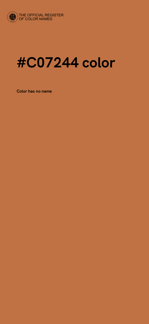 #C07244 color image