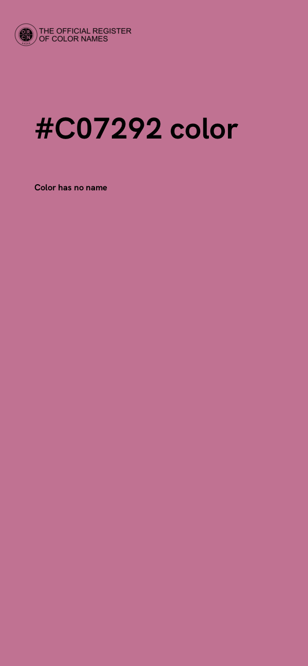 #C07292 color image