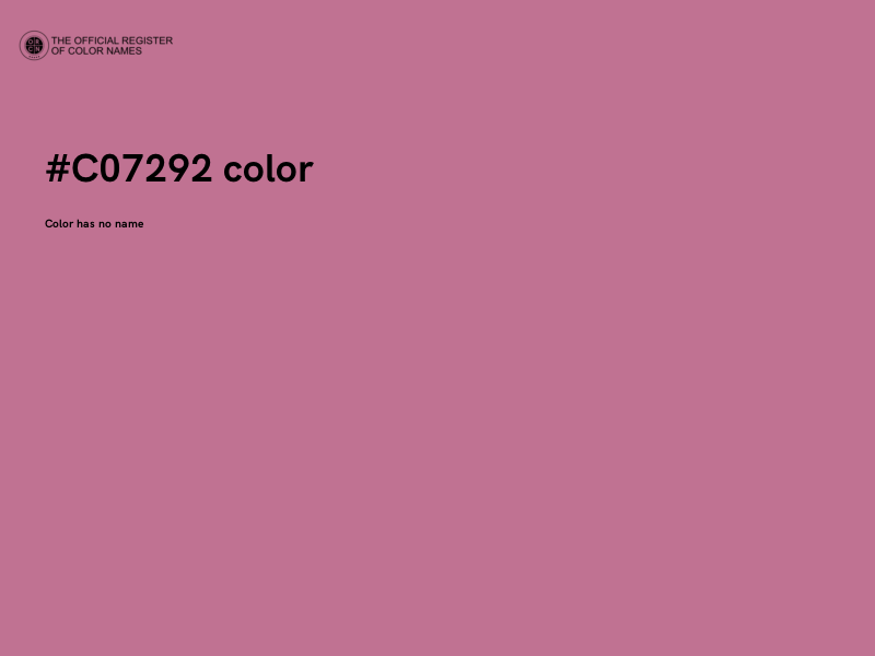 #C07292 color image