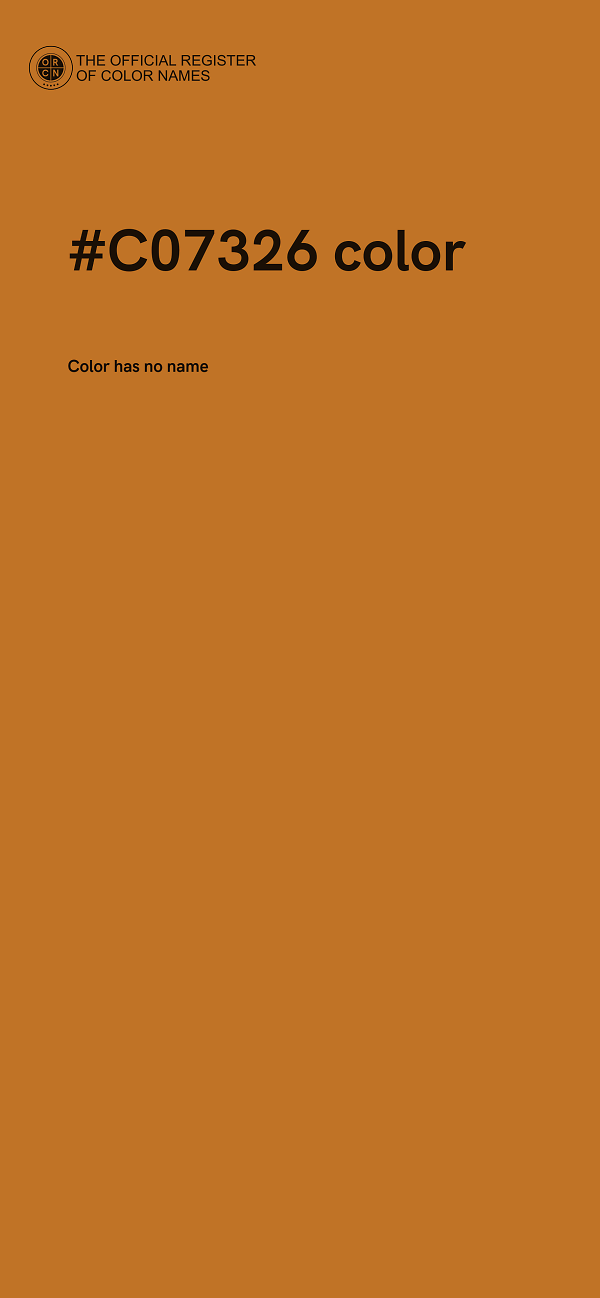 #C07326 color image