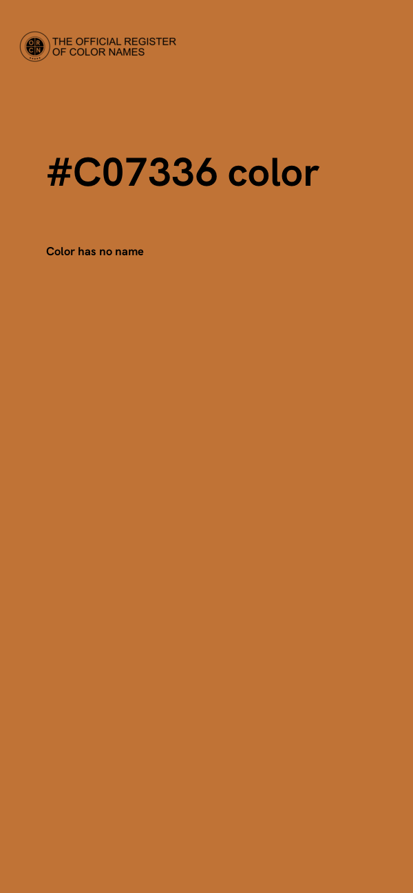 #C07336 color image