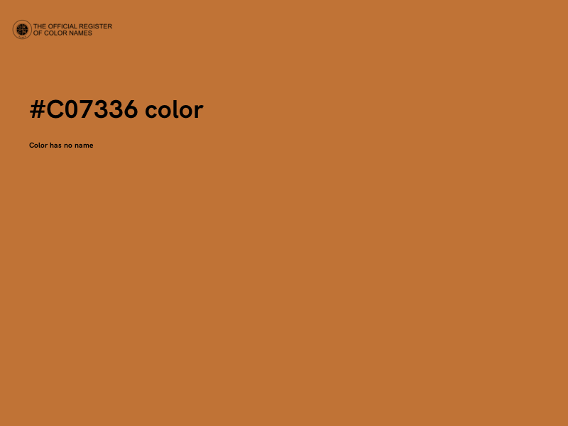 #C07336 color image