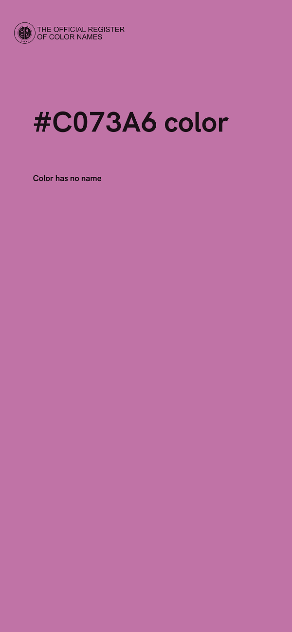 #C073A6 color image