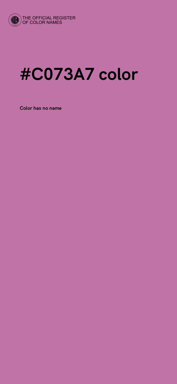 #C073A7 color image