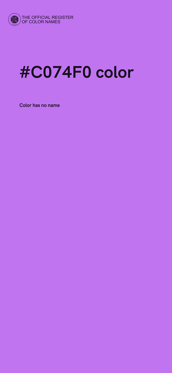 #C074F0 color image