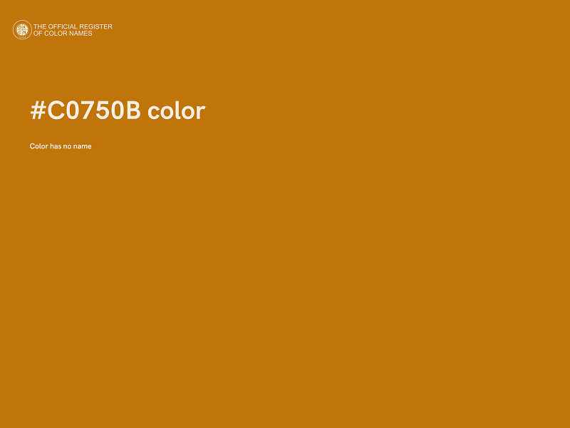 #C0750B color image