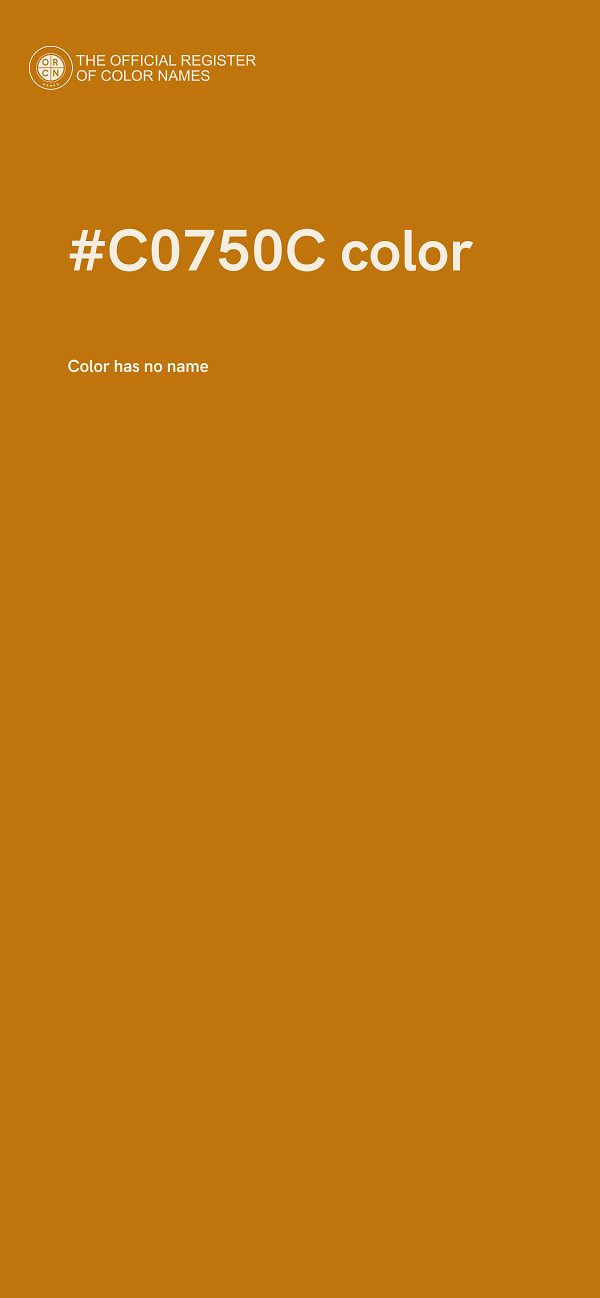 #C0750C color image