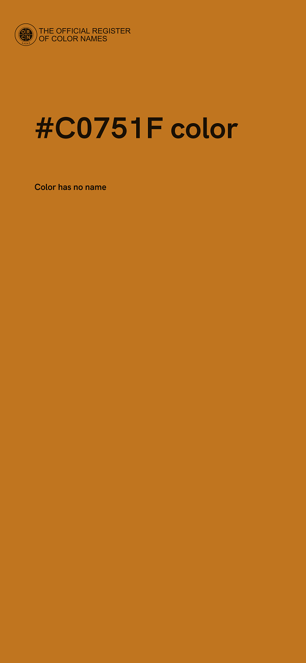#C0751F color image