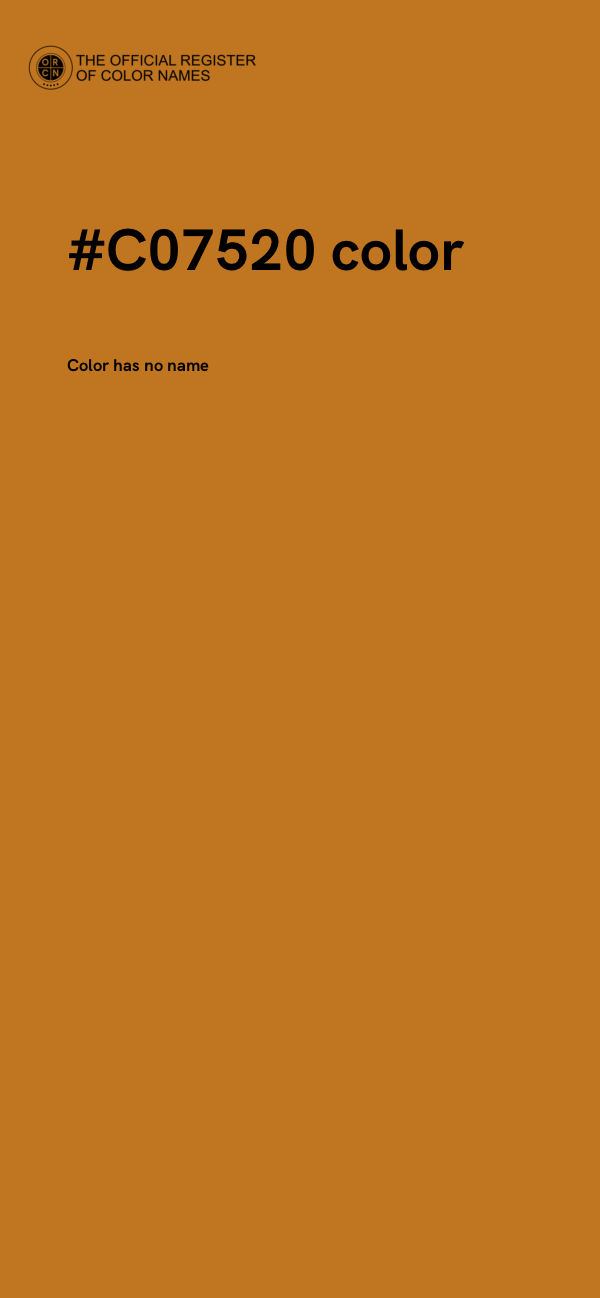 #C07520 color image