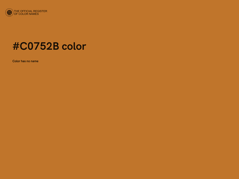 #C0752B color image