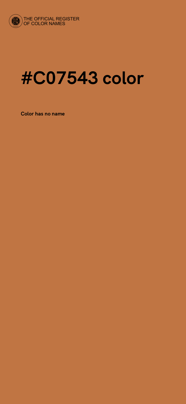 #C07543 color image