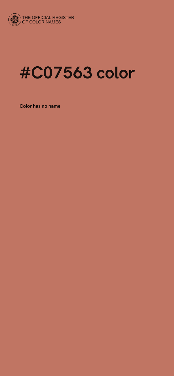 #C07563 color image