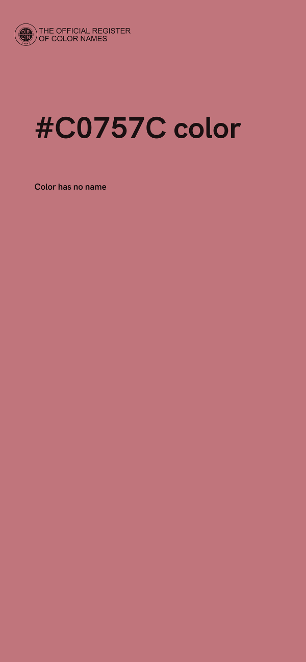 #C0757C color image
