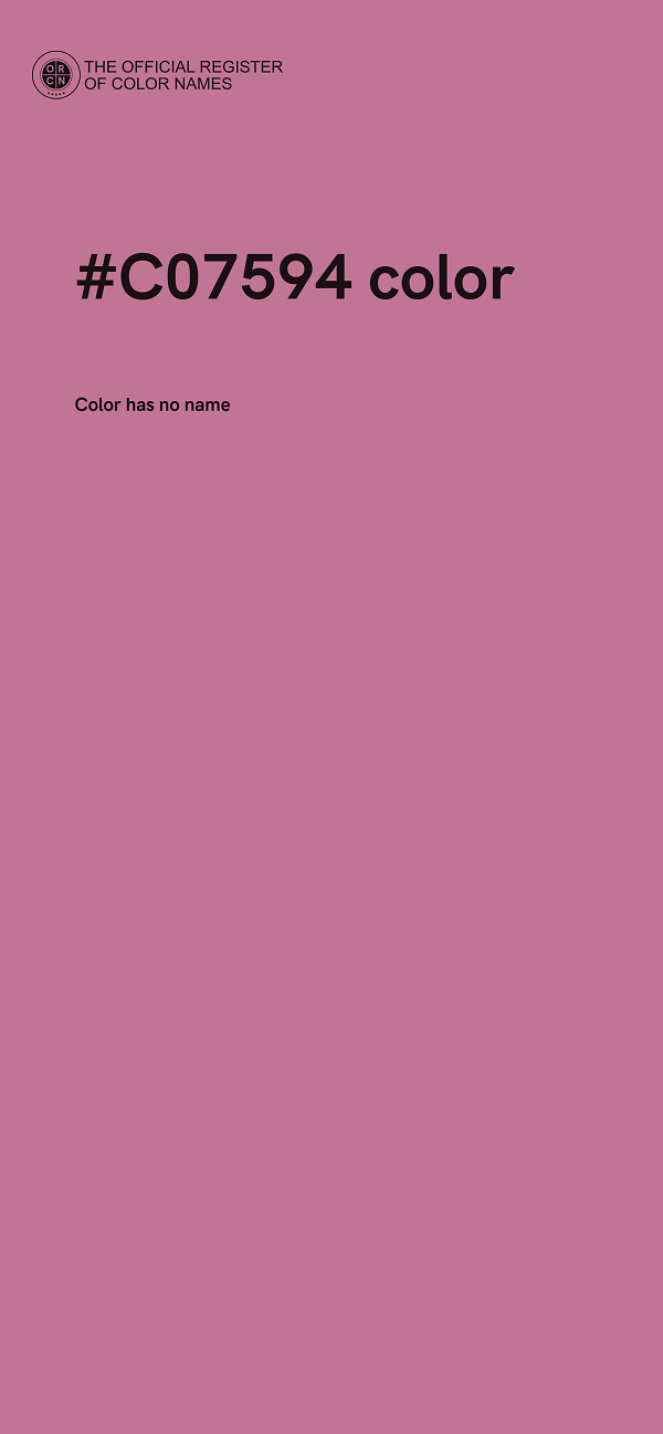 #C07594 color image