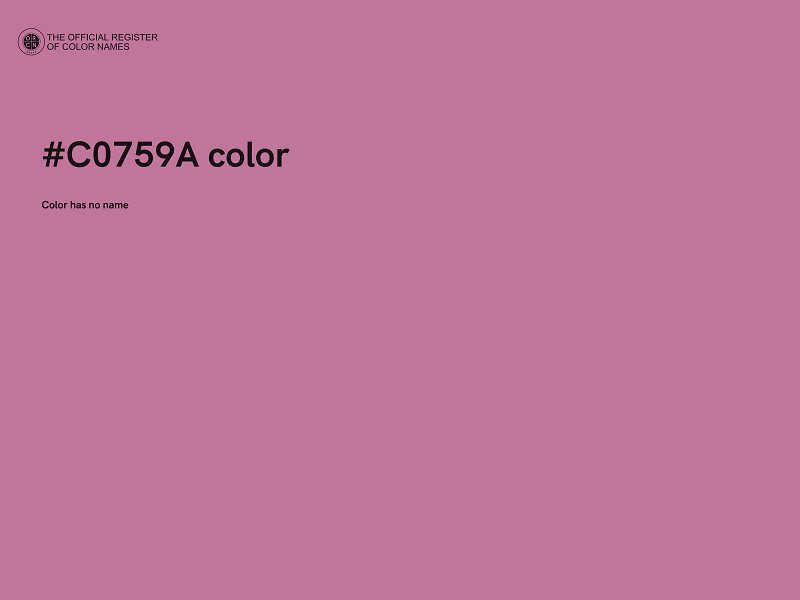 #C0759A color image