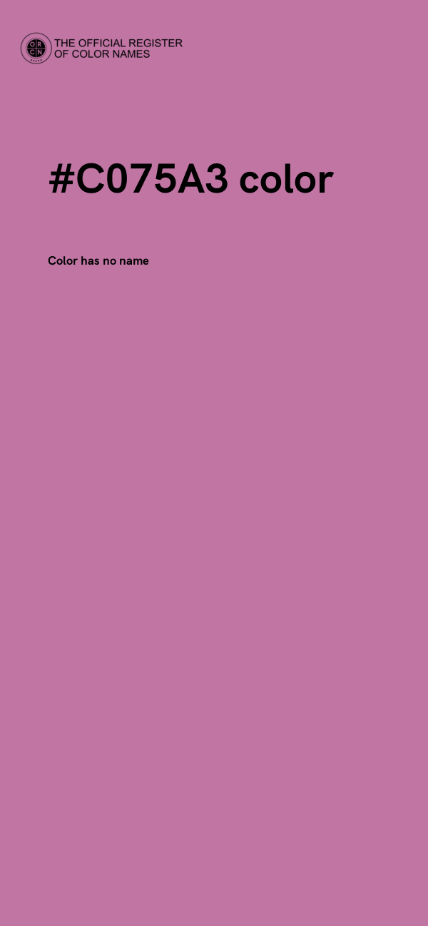 #C075A3 color image