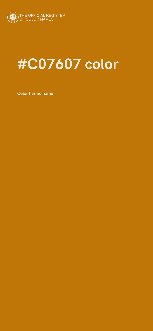 #C07607 color image