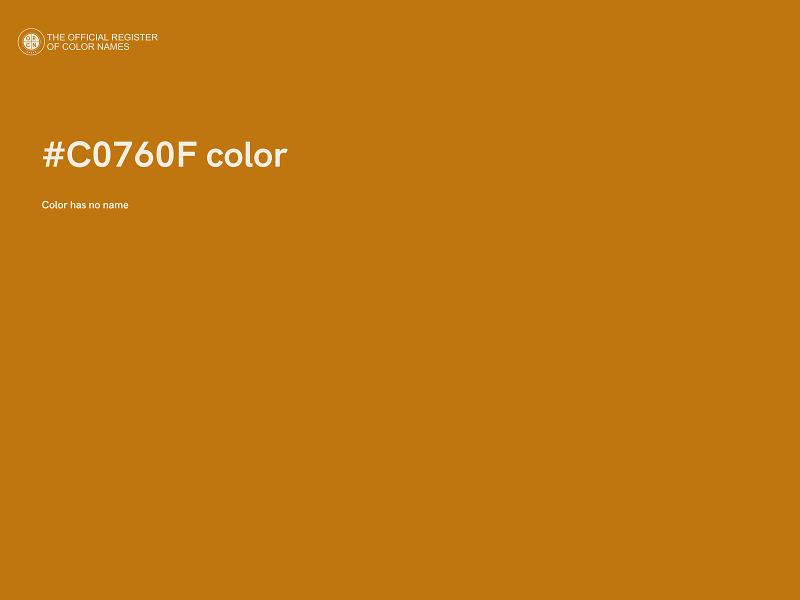 #C0760F color image