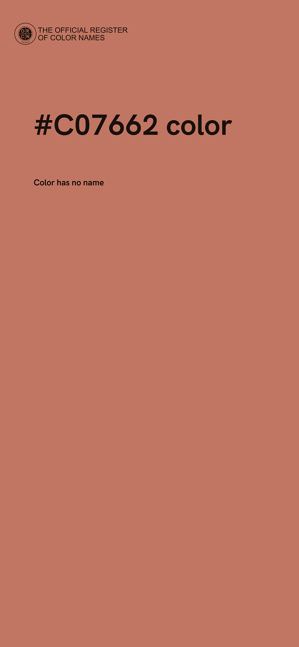 #C07662 color image