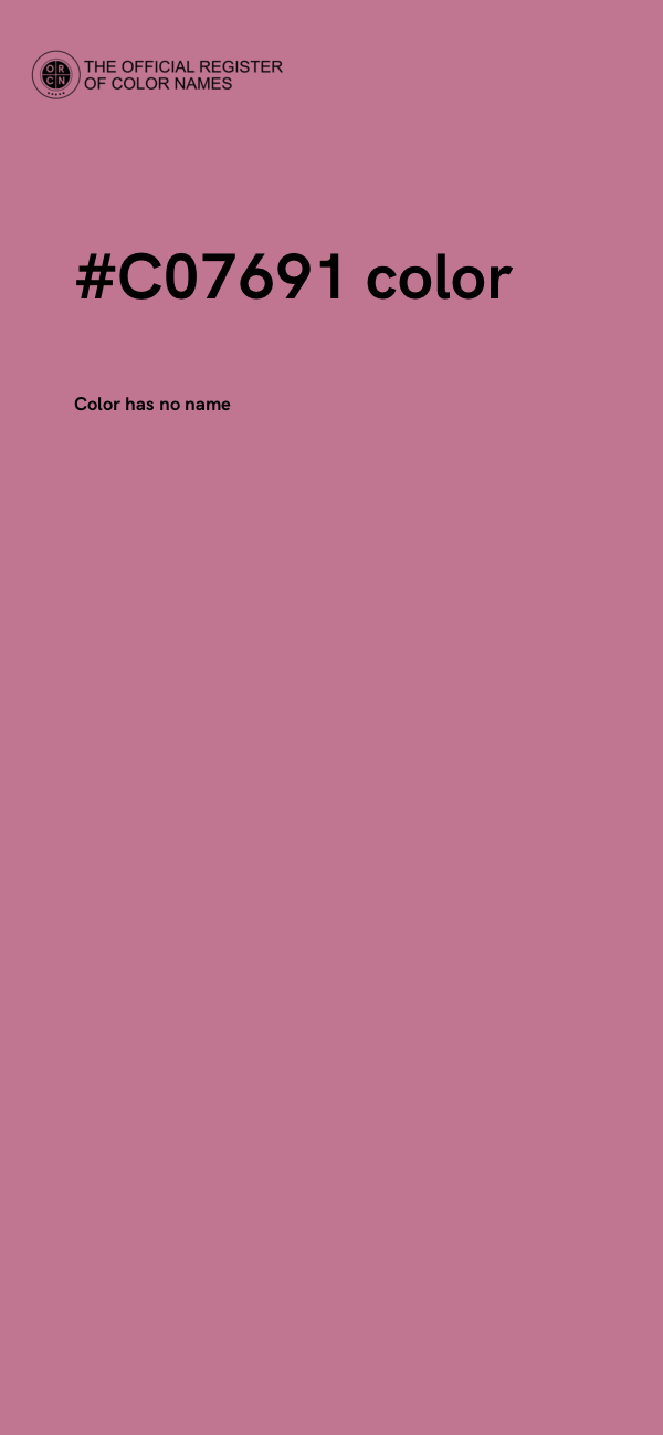 #C07691 color image