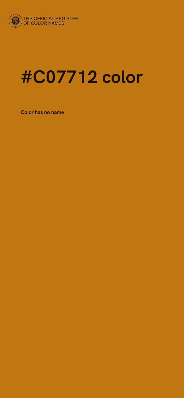 #C07712 color image