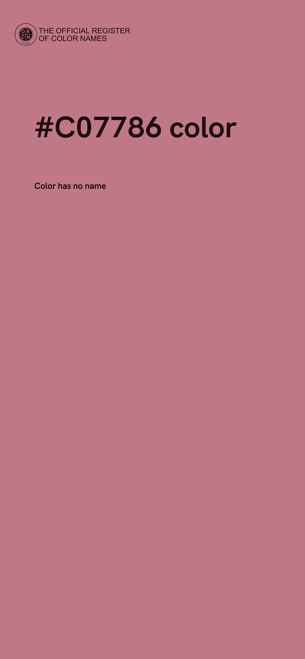#C07786 color image