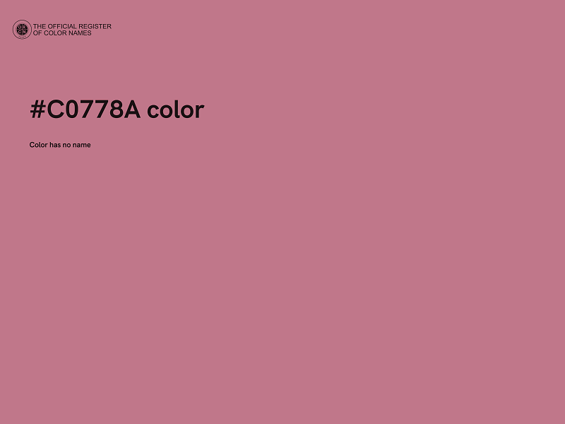 #C0778A color image