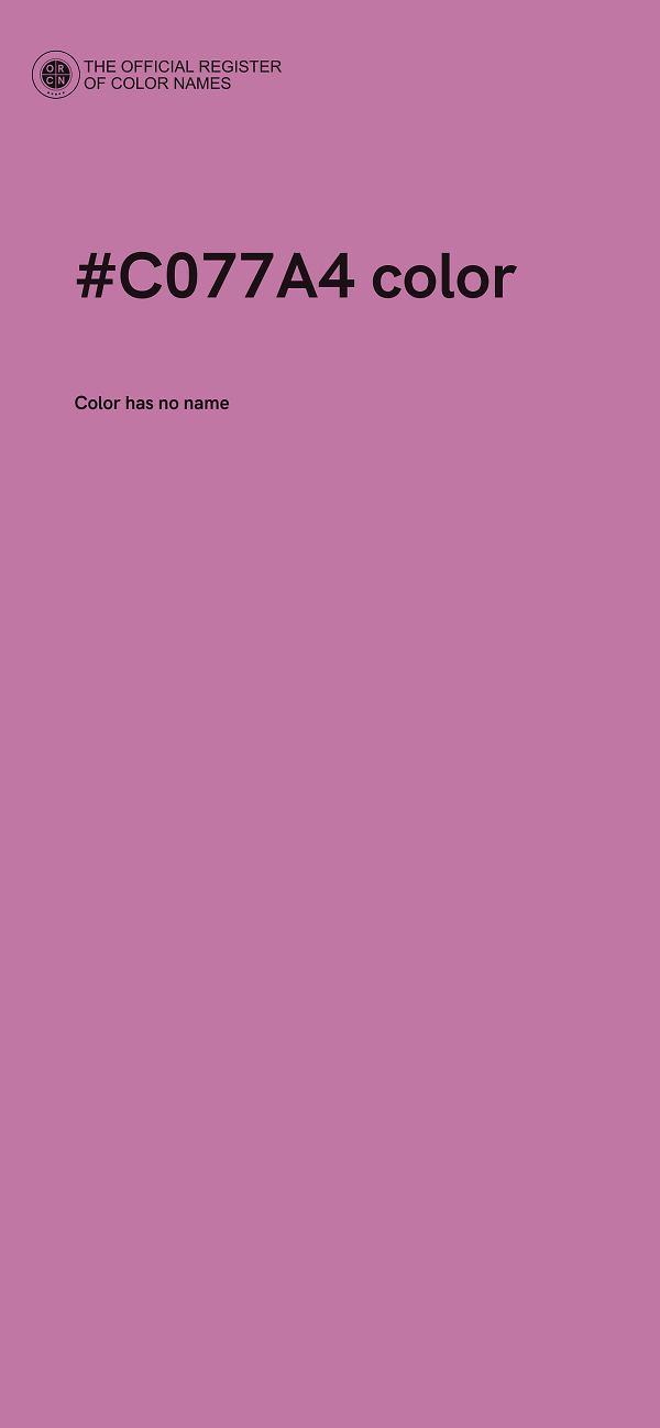 #C077A4 color image