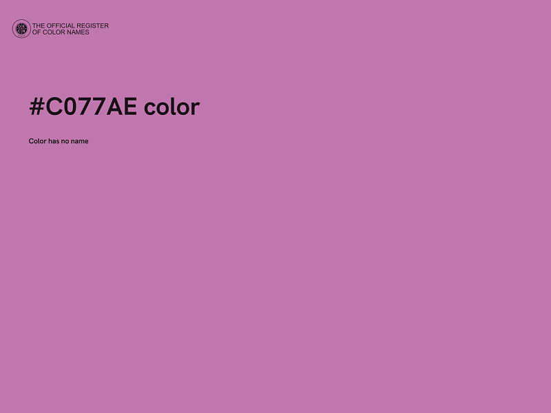 #C077AE color image