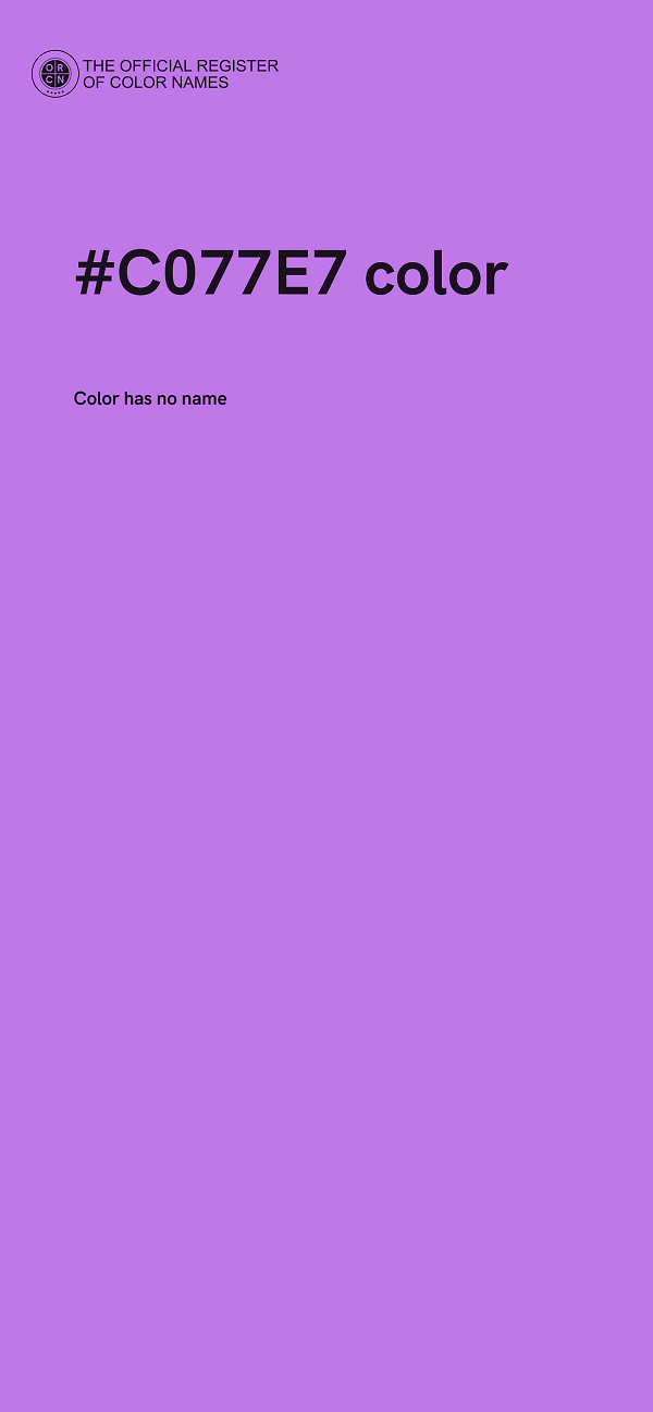 #C077E7 color image