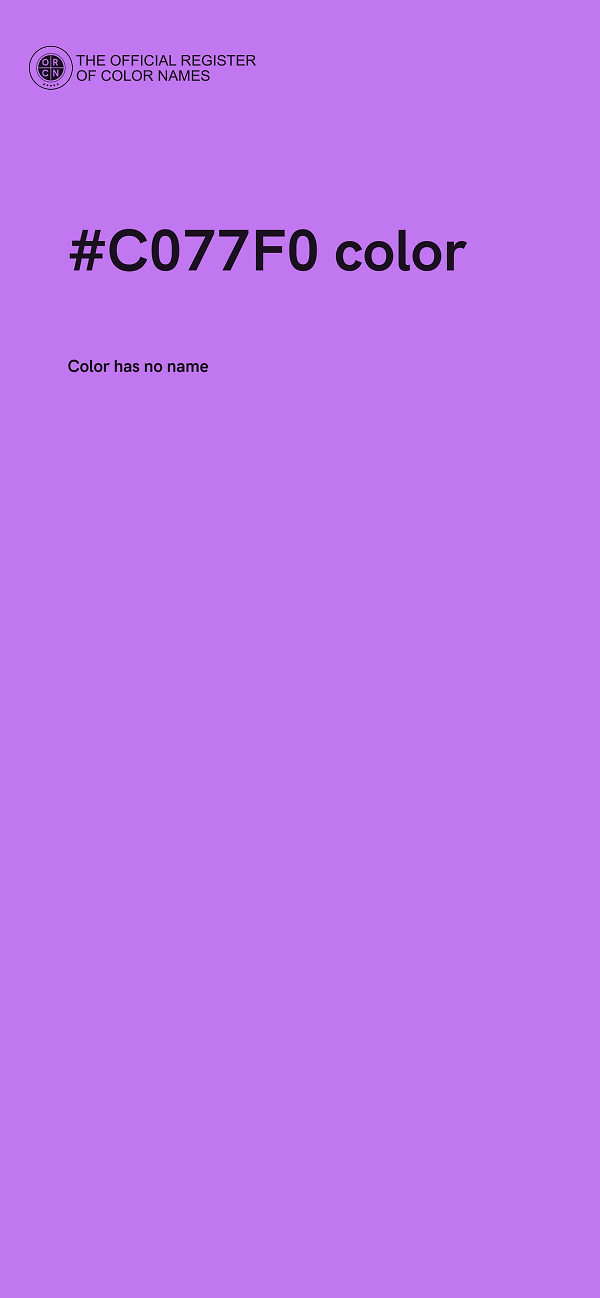 #C077F0 color image