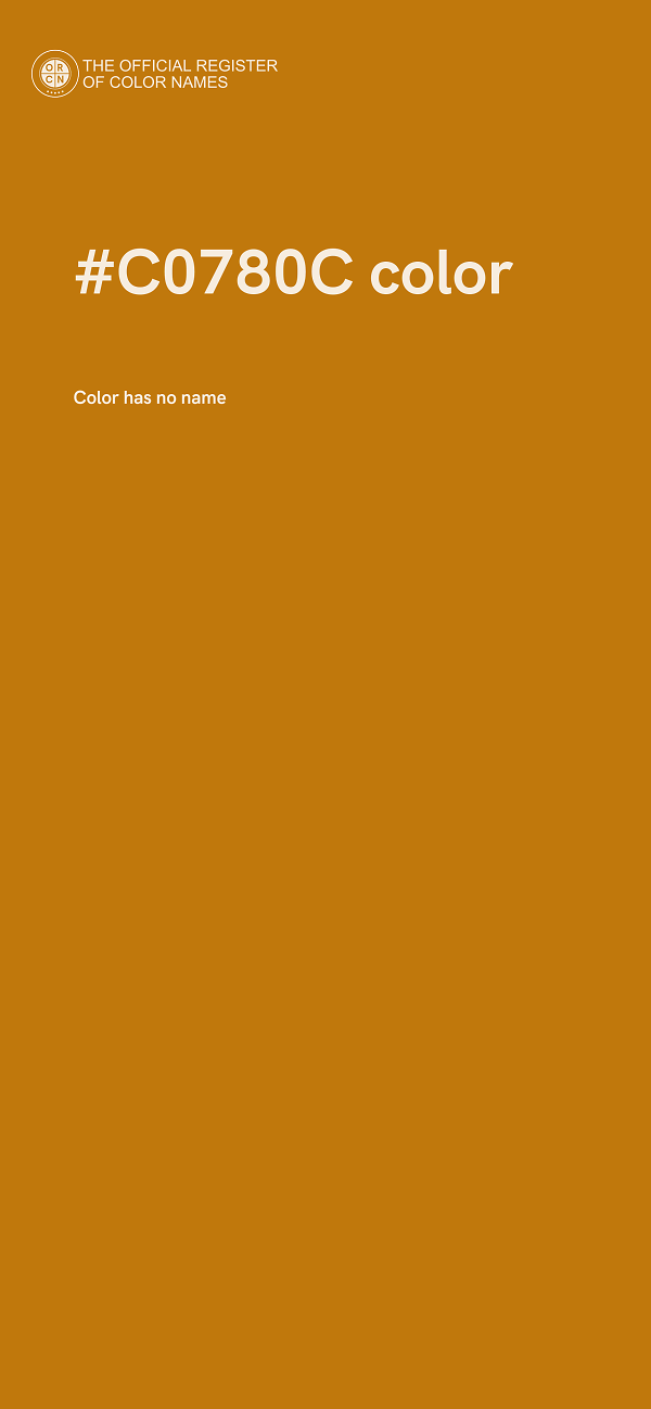 #C0780C color image