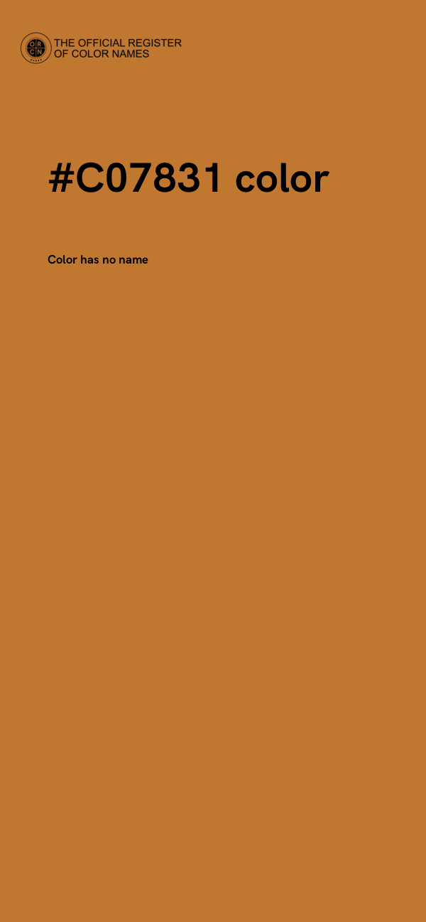 #C07831 color image
