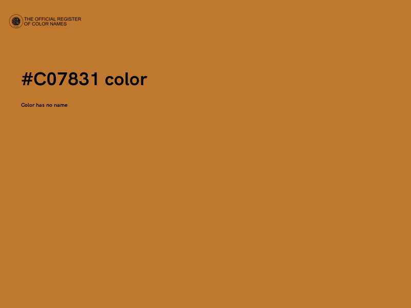#C07831 color image