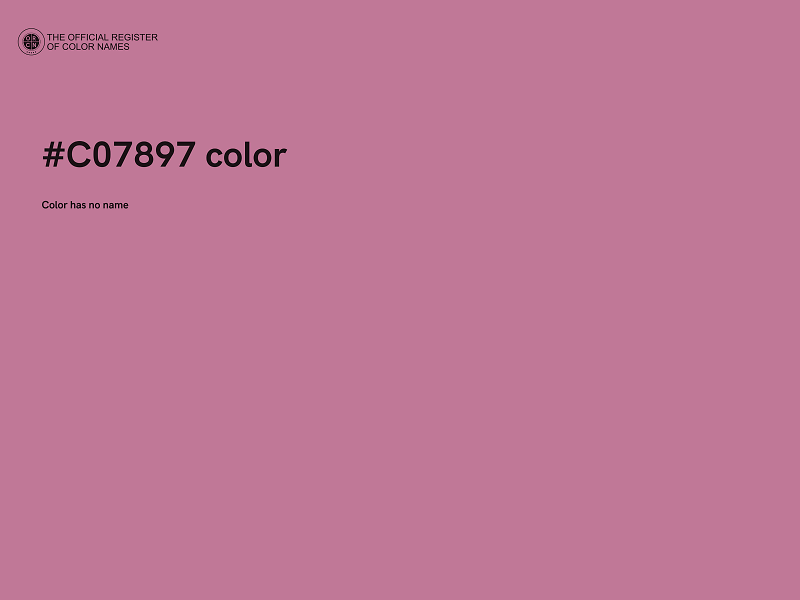 #C07897 color image