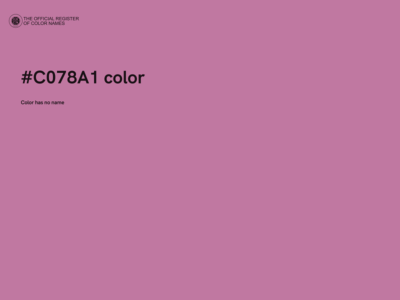 #C078A1 color image