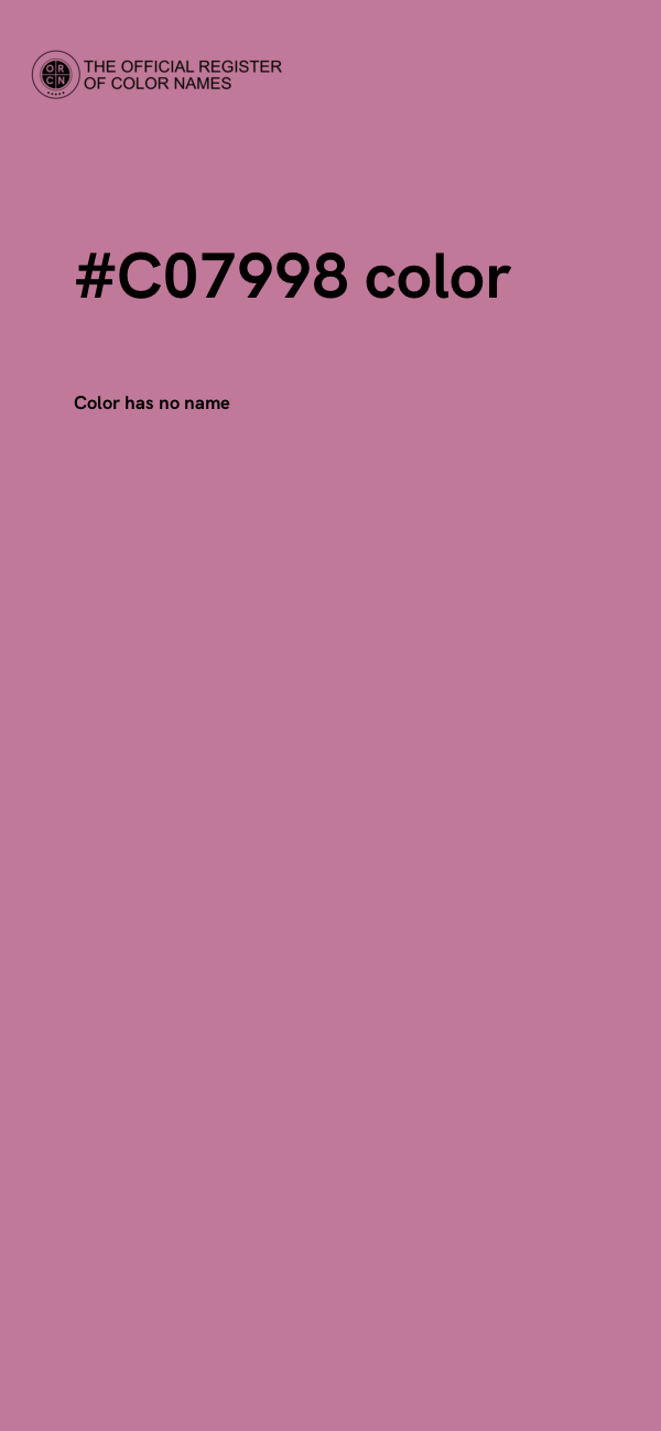 #C07998 color image
