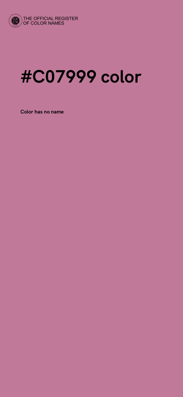 #C07999 color image