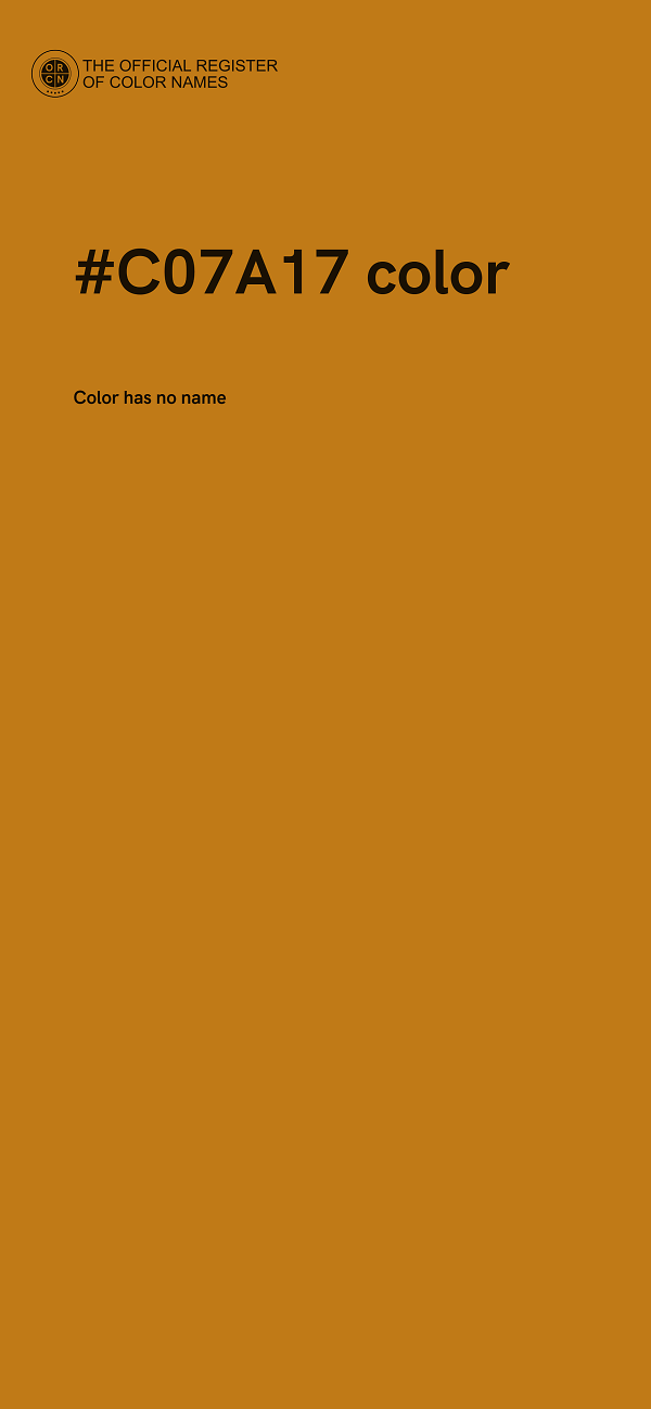 #C07A17 color image