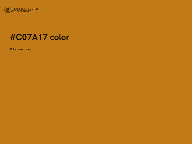 #C07A17 color image