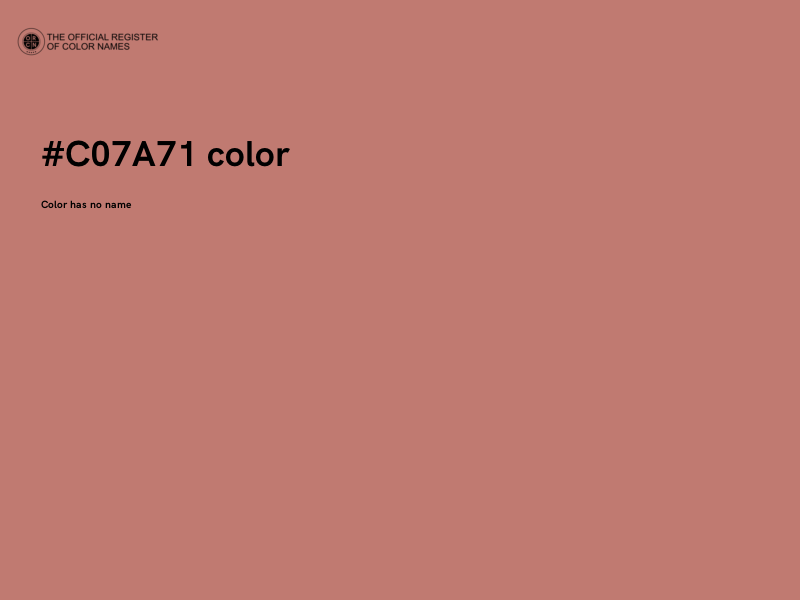 #C07A71 color image