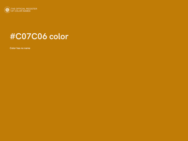 #C07C06 color image