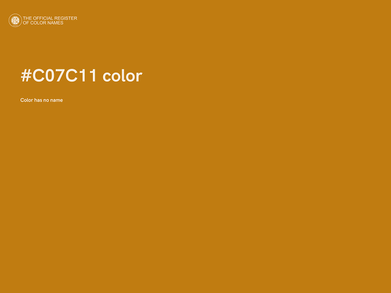 #C07C11 color image