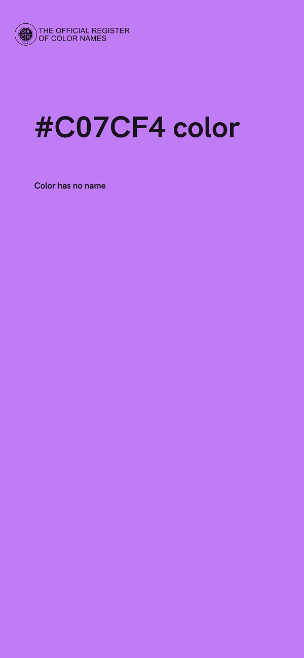 #C07CF4 color image