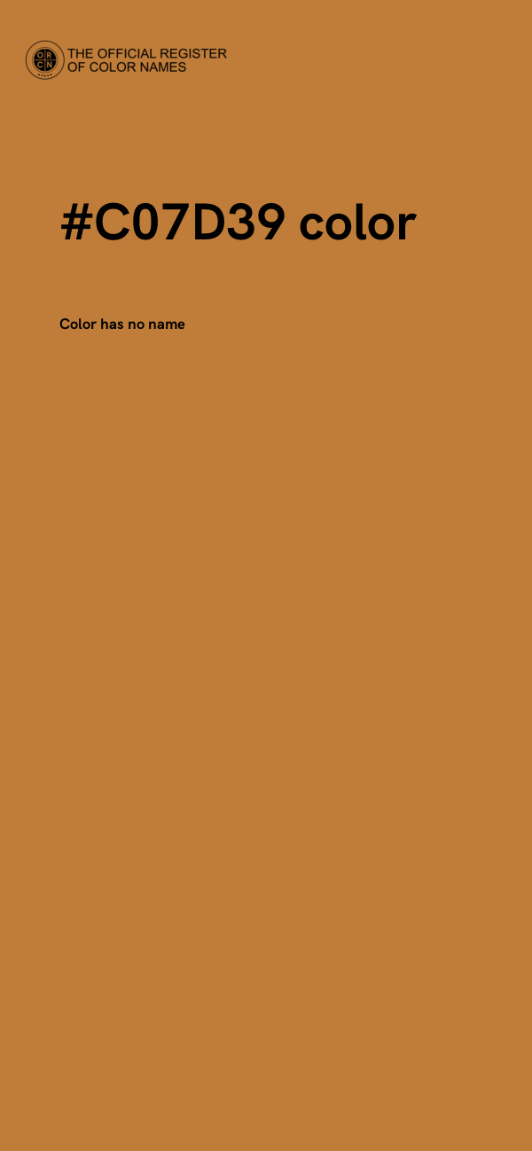 #C07D39 color image