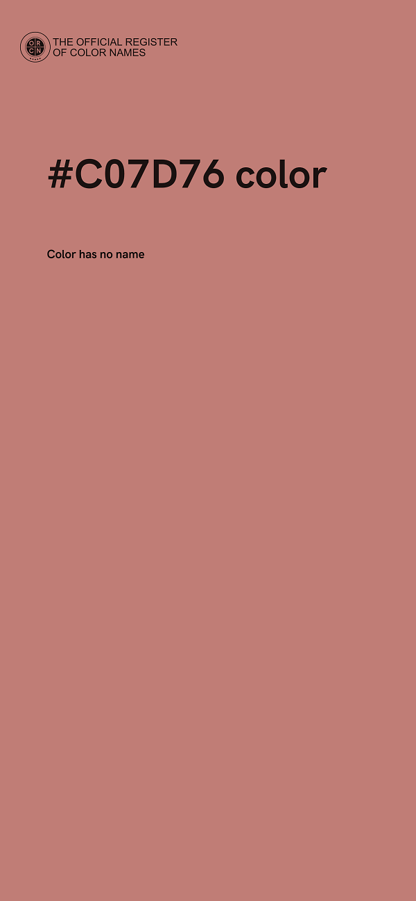 #C07D76 color image