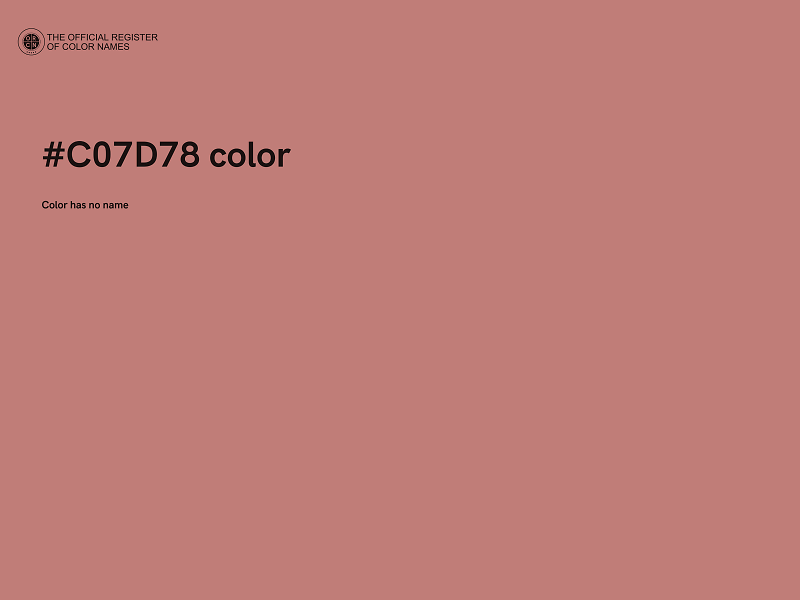 #C07D78 color image