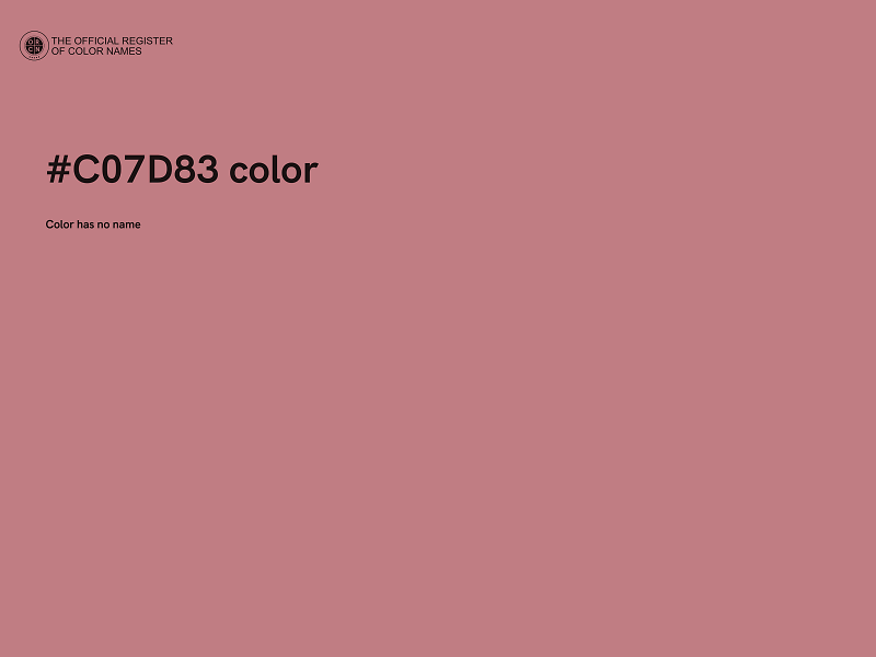 #C07D83 color image